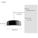 Italian minimalist round black ceiling lamp bedroom light