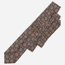 La Vigna - Printed Wool & Silk Tie - Brown