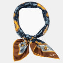 Carrara - Silk Neckerchief - Navy & Mustard
