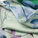 Cristina - Silk Foulard - Laurel Green