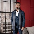 Amalfi - Slim Silk Scarf - Grey