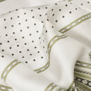 Verona - Silk Neckerchief - White & Sage
