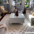 Ivory Alya 3D Medallion Fringe @Area Rug - Clearance