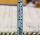 Ivory And Blue Tribal Border Design Hand Loomed Wool Area Rug