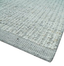 Ivory and Charcoal Traditional Abstract Hand Knotted 8x10 Wool Area Rug