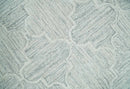 Custom Made Ivory and Silver Modern Geometric Hand Tufted Wool Area Rug