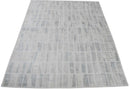Ivory and White Handmade Area Rug Made With Fine Viscose