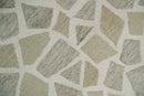 Ivory Beige and Brown mosaic Design Custom Made Hand Hooked  Modern Style Rug