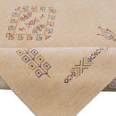 Ivory Border Patterns Hand Loomed Wool Area Rug