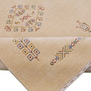Ivory Border Patterns Hand Loomed Wool Area Rug
