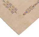 Ivory Border Patterns Hand Loomed Wool Area Rug