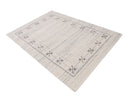 Ivory Gabbeh Border Design Hand Loomed Wool Rug