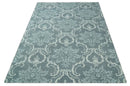 Hand Tufted Ivory, Gray and Blue Contemporary Style Wool Area Rug