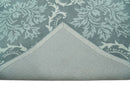 Hand Tufted Ivory, Gray and Blue Contemporary Style Wool Area Rug