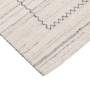 Ivory Modern Tribals Design Hand Loomed Wool Area Rug
