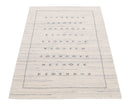Ivory Modern Tribals Design Hand Loomed Wool Area Rug