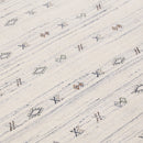 Ivory Modern Tribals Design Hand Loomed Wool Area Rug