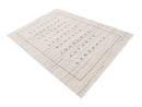Ivory Modern Tribals Design Hand Loomed Wool Area Rug