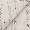 Ivory Modern Tribals Design Hand Loomed Wool Area Rug