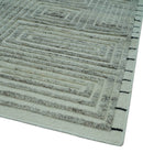 Ivory, Silver and Charcoal Modern Geometrical Puzzle Design hand knotted Custom Made wool Area Rug