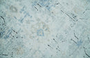 Ivory And Blue Vintage Design Modern Abstract Art Silk Area Rug