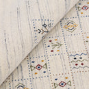 Ivory Tribal Design Hand Loomed Wool Area Rug