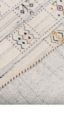 Ivory Tribal Design Hand Loomed Wool Area Rug