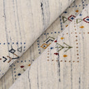 Ivory Tribal Design Hand Loomed Wool Area Rug