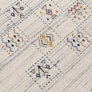 Ivory Tribal Design Hand Loomed Wool Area Rug