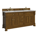 James Martin Brookfield 72" Double Bathroom Vanity, Honey Oak