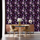Stylish Violet Flowers Wallpaper Vogue