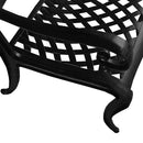 Outdoor Aluminum 5pc Square Black Patio Dining Set with Four Chairs