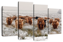 Winter Highland Cows Wall Art