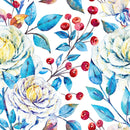 Red Berries and Blue Leaves Wallpaper
