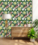 Protea and White Flowers Wallpaper