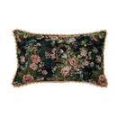 Jacquard farmhouse decor floral fringe pillow case for living room