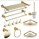 Jade gold bathroom accessories set with amber marble – bathroom