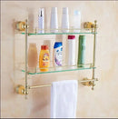 Jade gold bathroom accessories set with amber marble – bathroom
