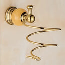 Jade gold bathroom accessories set with amber marble – bathroom