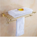 Jade gold bathroom accessories set with amber marble – bathroom