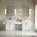 James Martin Bellshire 84" Double Bathroom Vanity, Bright White