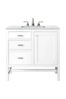 James Martin Addison 36" Single Bathroom Vanity, Glossy White