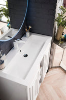 James Martin Alicante' 39.5" Single Bathroom Vanity, Glossy White