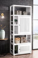 James Martin Athens 30" Linen Cabinet, Glossy White