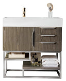 James Martin Columbia 36" Single Vanity Cabinet, Ash Gray