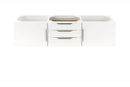 James Martin Columbia 59" Double Bathroom Vanity, Glossy White