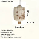 Japanese bamboo leaf pattern paper lantern – living room pendant light