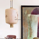 Japanese bamboo leaf pattern paper lantern – living room pendant light