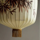 Japanese bamboo leaf pattern paper lantern – living room pendant light