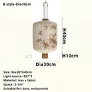 Japanese bamboo leaf pattern paper lantern – living room pendant light